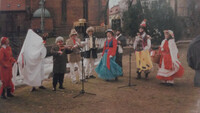 Nadgoplański Zespół Folklorystyczny w trakcie występu w telewizji