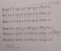 Kujawiak "Z tamtyj strony jezioreczka" - tabela analityczna rytmów muzycznych, Lubraniec pow. Włocławek 1955